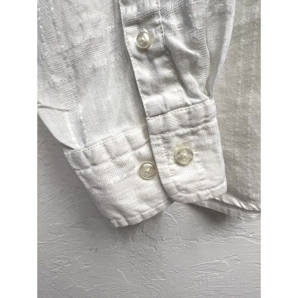Men's Tommy Bahama Easy Breezer White 100% Linen Shirt XXL 2X  Button Down - Picture 4 of 5